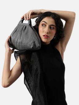 Haute Sauce - Women's Waves Of Wonder Grey Handbag with Detachable Strap