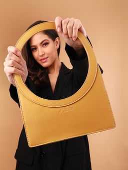 Haute Sauce - Women's The Aureola Shoulder Bag - Mustard