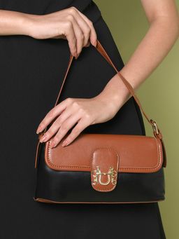 Haute Sauce - Women's Dual-Tone Delight Black And Brown Handbag