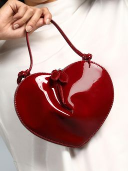 Haute Sauce - Women's The Coeur Handbag with Detachable Strap - Red