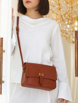 Haute Sauce - Women's The Odette Sling Bag - Russet Brown
