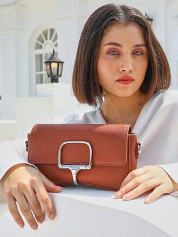 Haute Sauce - Women's The Sivella Sling Bag - Russet Brown
