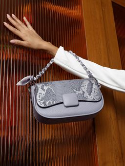 Haute Sauce - Women's The Coil mark Curve Handbag - Lavender