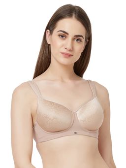 SOIE - Women's Full Coverage Padded Non-Wired T-Shirt Bra-Beige