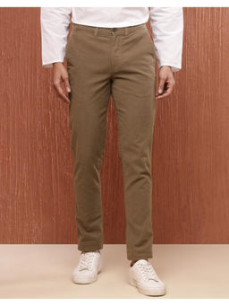 Fabindia - Brown Cotton Blend Straight Leg Solid Trouser