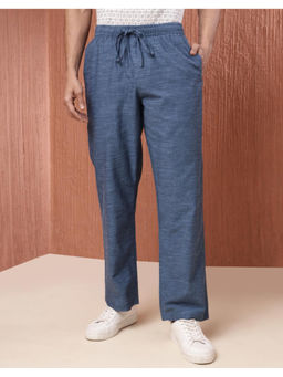 Fabindia - Indigo Cotton Straight Leg Solid Trouser