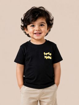 Bloom Up - Black Graphic Kids T-Shirt “Epic Idea” Casual T-Shirt For Toddlers