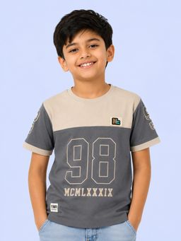 Bloom Up - Grey Typography Premium T-Shirt For Older Kids