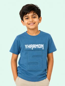 Bloom Up - Air Force Blue Casual T-Shirt For Older Kids