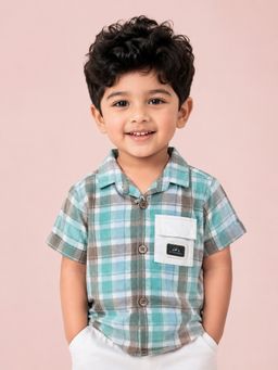 Bloom Up - Boys Multi-Color Checked Casual Shirt