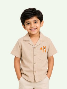 Bloom Up - Beige Everyday Casual Shirt For Boys And Toddlers