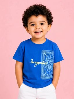 Bloom Up - Blue Boys “Imaginative” Cotton T-Shirt