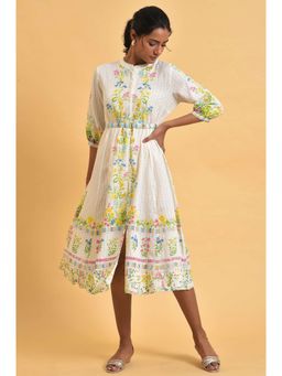 W - Floral Dress White