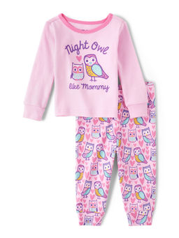 The Children's Place - Girls Pink Printed Night Suit