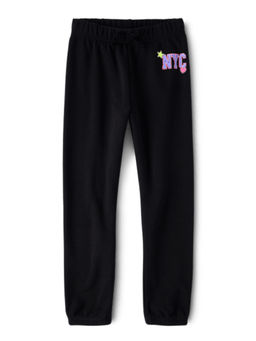 The Children's Place - Girls Black Typographic Joggers