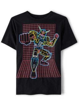The Children's Place - Boys Black Superhero Printed T-shirt