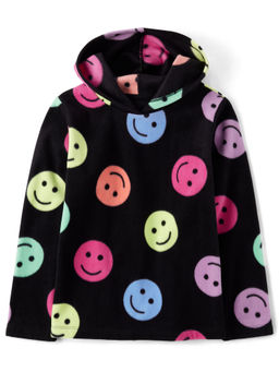 The Children's Place - Girls Black Printed Hoodie
