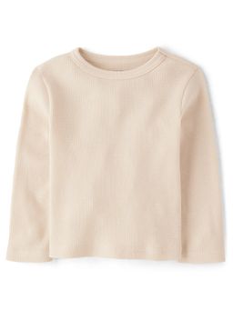 The Children's Place - Boys Cream Thermal Full Sleeve T-shirt