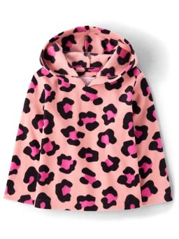 The Children's Place - Girls Pink All Over Print Winter Hoodie