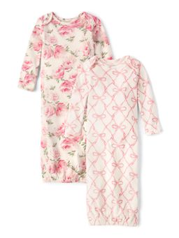 The Children's Place - Baby Girls Floral Sleeper Gown (Pack of 2)