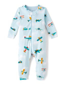 The Children's Place - Kids Airplane Snug Fit Cotton Footed Onesies