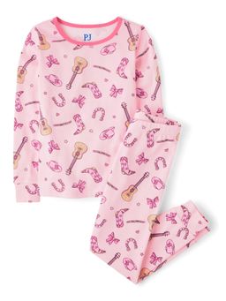 The Children's Place - Girls Bow Cowgirl Snug Fit Cotton T-Shirt with Pajama