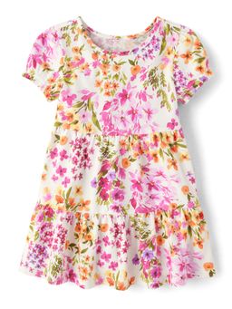 The Children's Place - Girls Floral Tiered Mini Dress