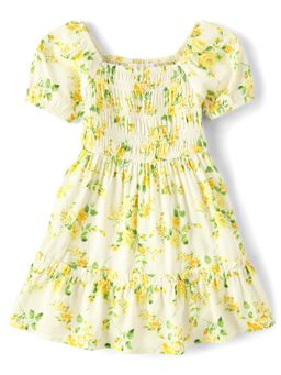 The Children's Place - Girls Mommy & Me Floral Ruffle White Dress