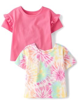 The Children's Place - Girls Pink Print Cross Back Top (Pack of 2)