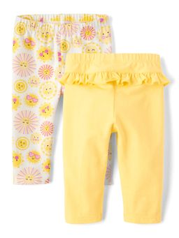 The Children's Place - Baby Girls Sun Ruffle Leggings (Pack of 2)