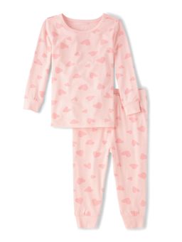 The Children's Place - Super Soft Girls Heart T-Shirt with Pajama