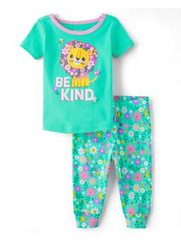 The Children's Place - Girls Be Kind Snug Fit Cotton T-Shirt with Pajama