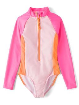 The Children's Place - Girls Colorblock Rashguard One Piece Swimsuit