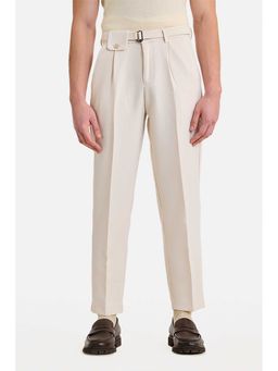 Snitch - Cream Loose Formal Trouser
