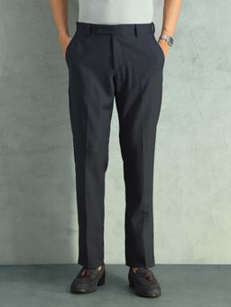Arrow - Navy Blue Dobby Trousers