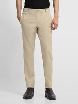 Arrow Sports - Beige Twill Slim Fit Trousers