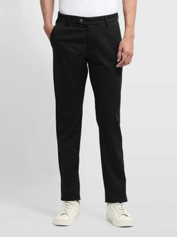 Arrow Sports - Black Dobby Bronson Slim Fit Trousers