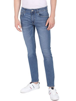 U.S. Polo Assn. Denim Co. - Men Blue Stone Wash Brandon Slim Tapered Fit Jeans