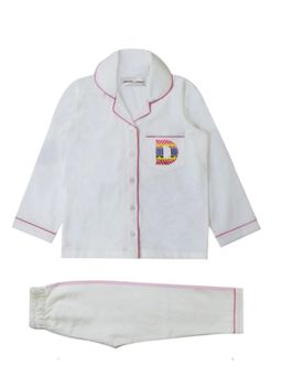 MIRACLE HAPPEN - Miracles Happen Personalised Boho Initials Nightsuit - White