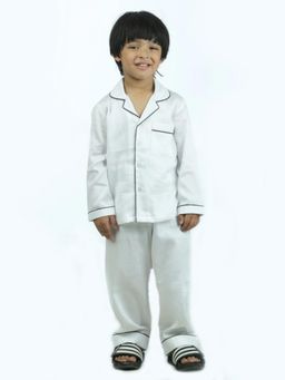 MIRACLE HAPPEN - Miracles Happen Black Lining Night Suit - White