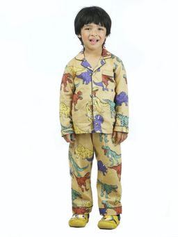 MIRACLE HAPPEN - Miracles Happen Dinosaur Print Night Suit - Multi-Color