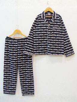 MIRACLE HAPPEN - Miracles Happen Navy Blue Elephant Night Suit