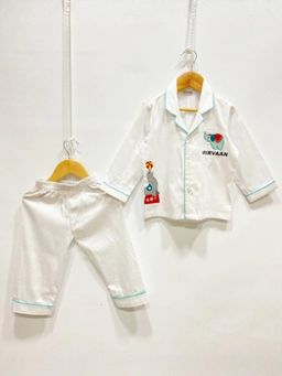 MIRACLE HAPPEN - Miracles Happen White Circus Theme Personalised Night Suit