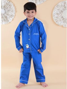 MIRACLE HAPPEN - Miracles Happen Astronaut Personalised Night Suit - Blue