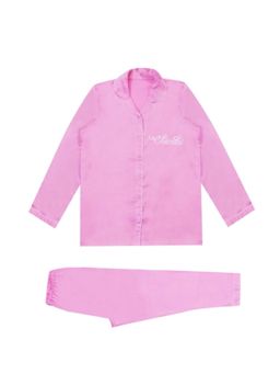 MIRACLE HAPPEN - Miracles Happen Personalised Satin Night Suit For Kids - Pink