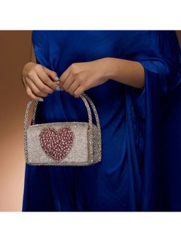 Ozel - Silver Hotfix Heart Bag