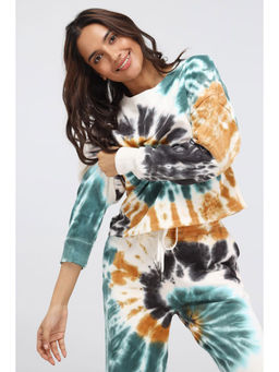 NeceSera - Tie & Dye Terry Travel Sweatshirt - Multi-color