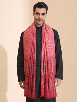 Zamour - Kani Weave Mughal Border Pure Wool Shawl