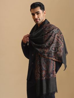 Zamour - Kani Woven Border Pure Wool Shawl