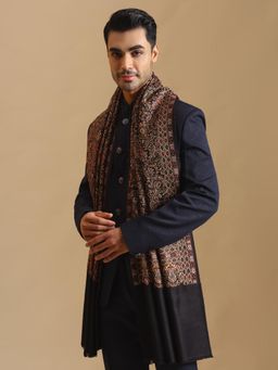Zamour - Woven Ethnic Jaal Pattern Shawl for Men